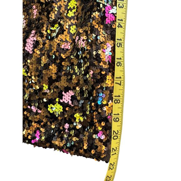 Dress the Population Cosmopolitan Colab 1 Shoulder Sequin Mini Dress M Glam Sexy - Picture 9 of 12